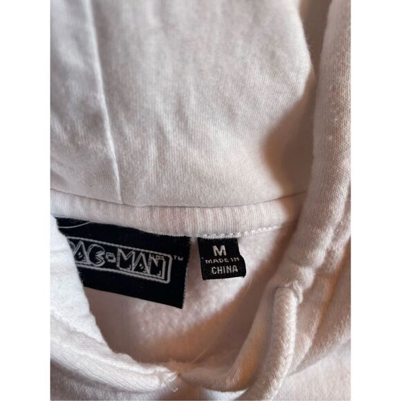 Pacman Pullover Hoodie Jacket Mens M Multicolor White Fleece Lined Colorblock - Picture 2 of 6